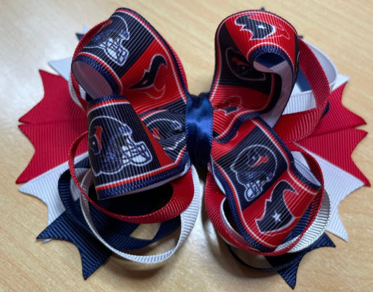 Houston Texans Football Inspired Hair Bow