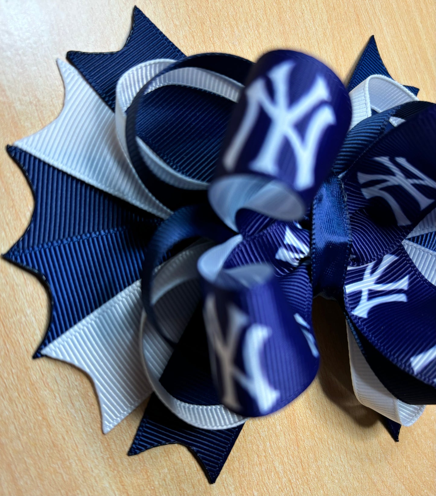 New York Yankees 2 Baseball Inspired Hair Bow