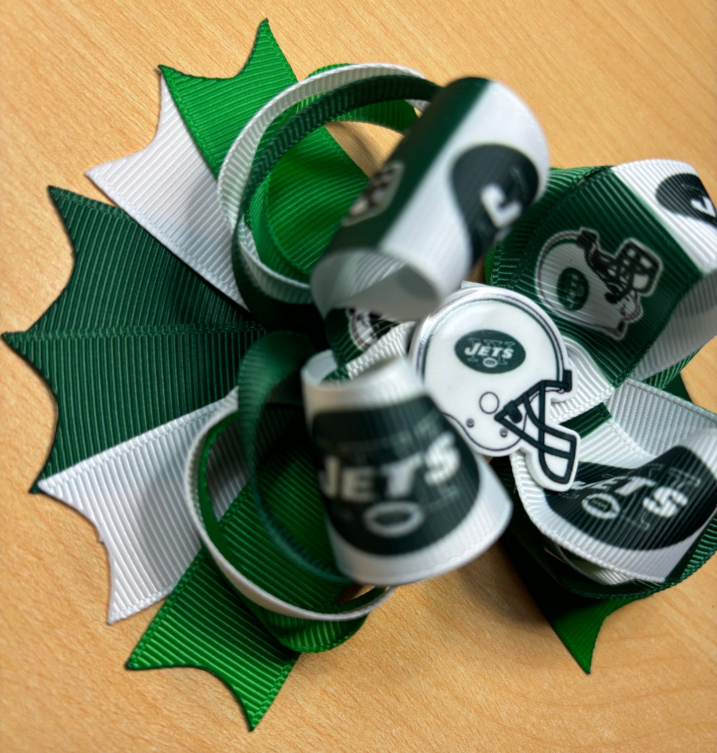 New York Jets Football Inspired Hair Bow