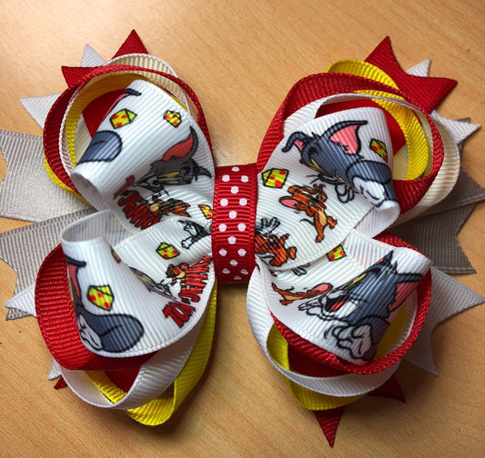 Tom and Jerry Inspired Hair Bow