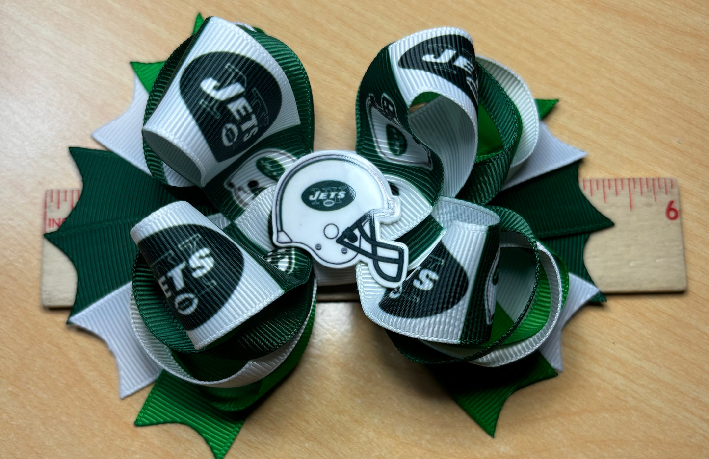 New York Jets Football Inspired Hair Bow