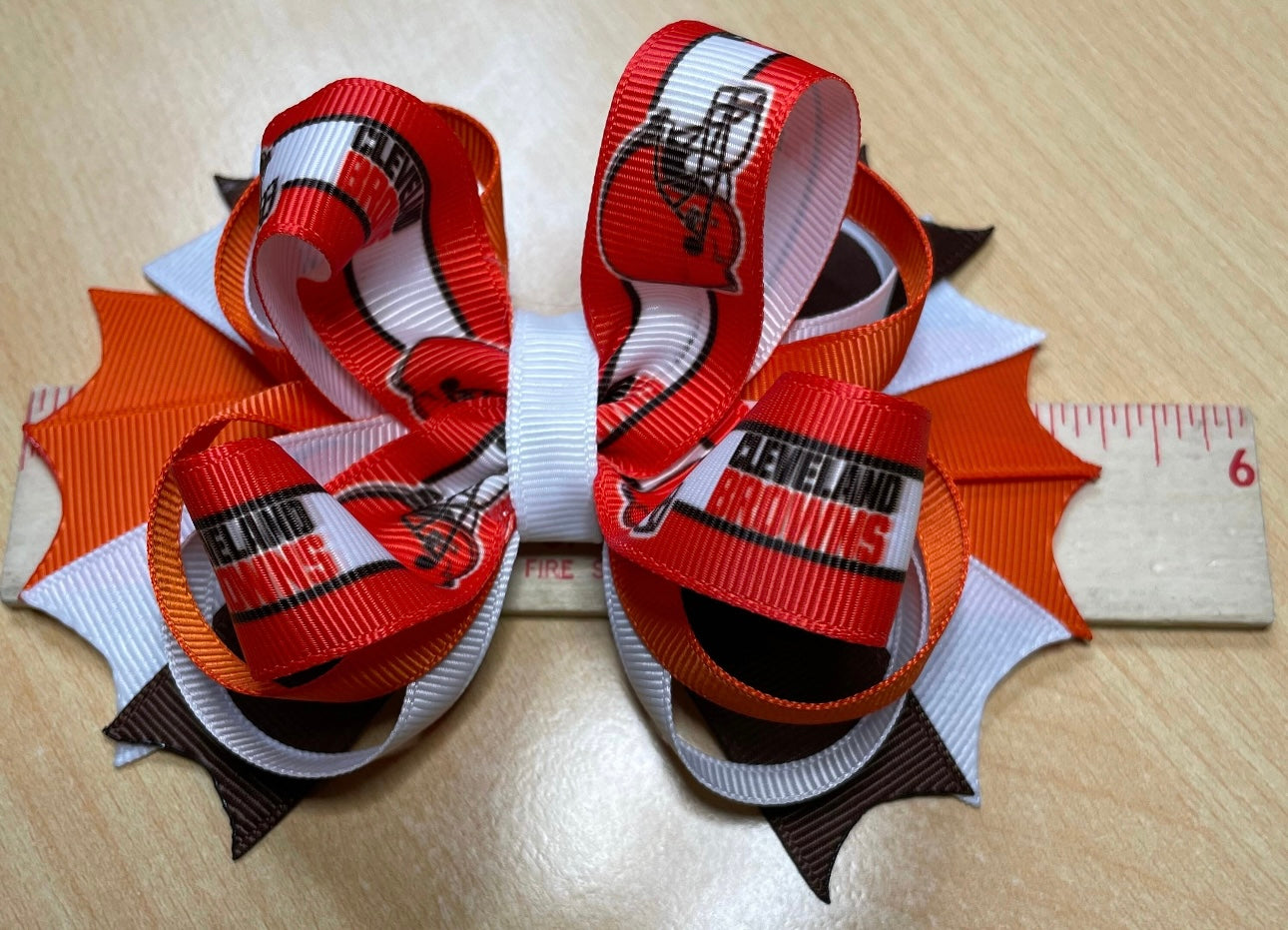 Cleveland Browns Football Inspired Hair Bow