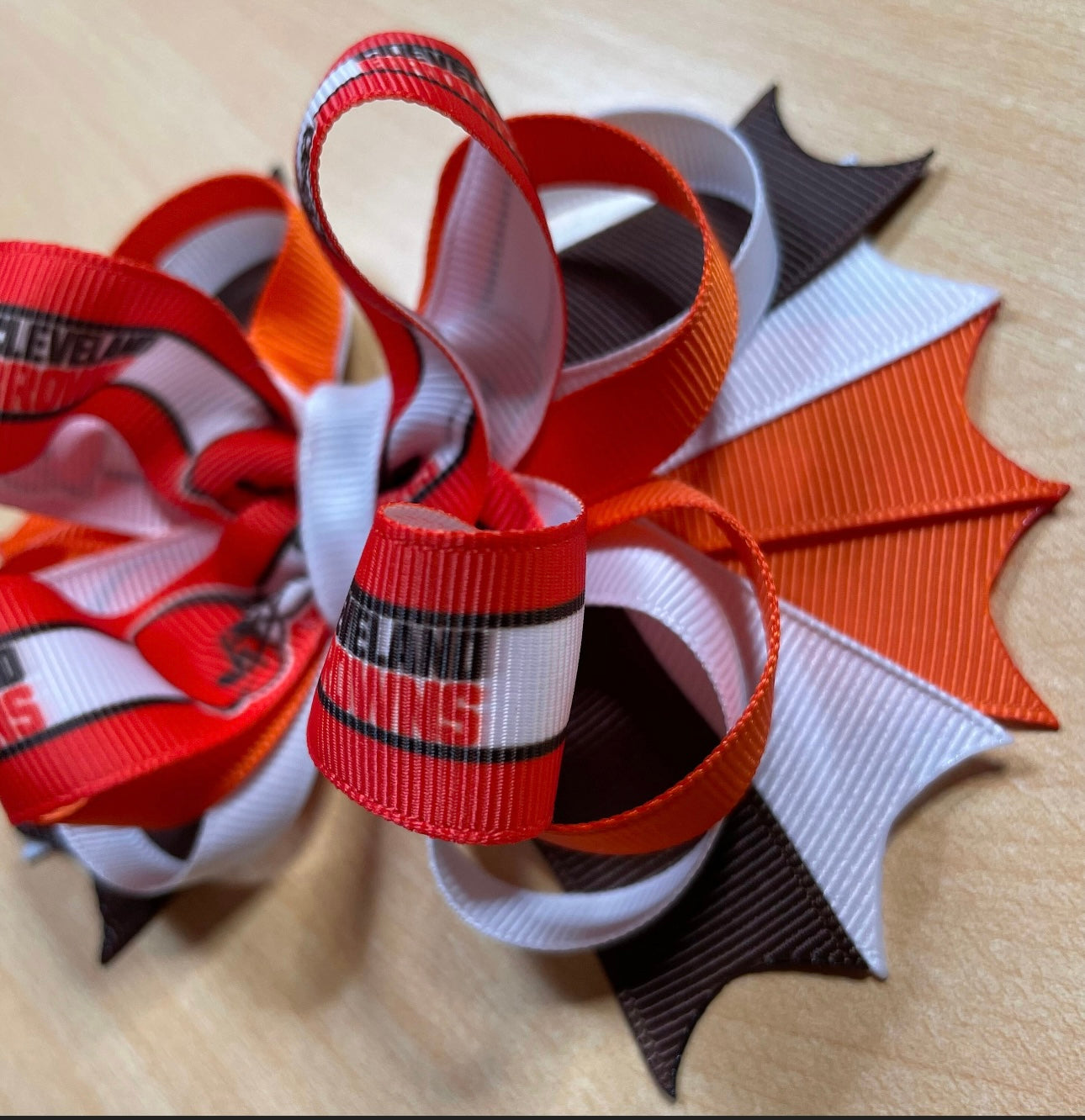 Cleveland Browns Football Inspired Hair Bow