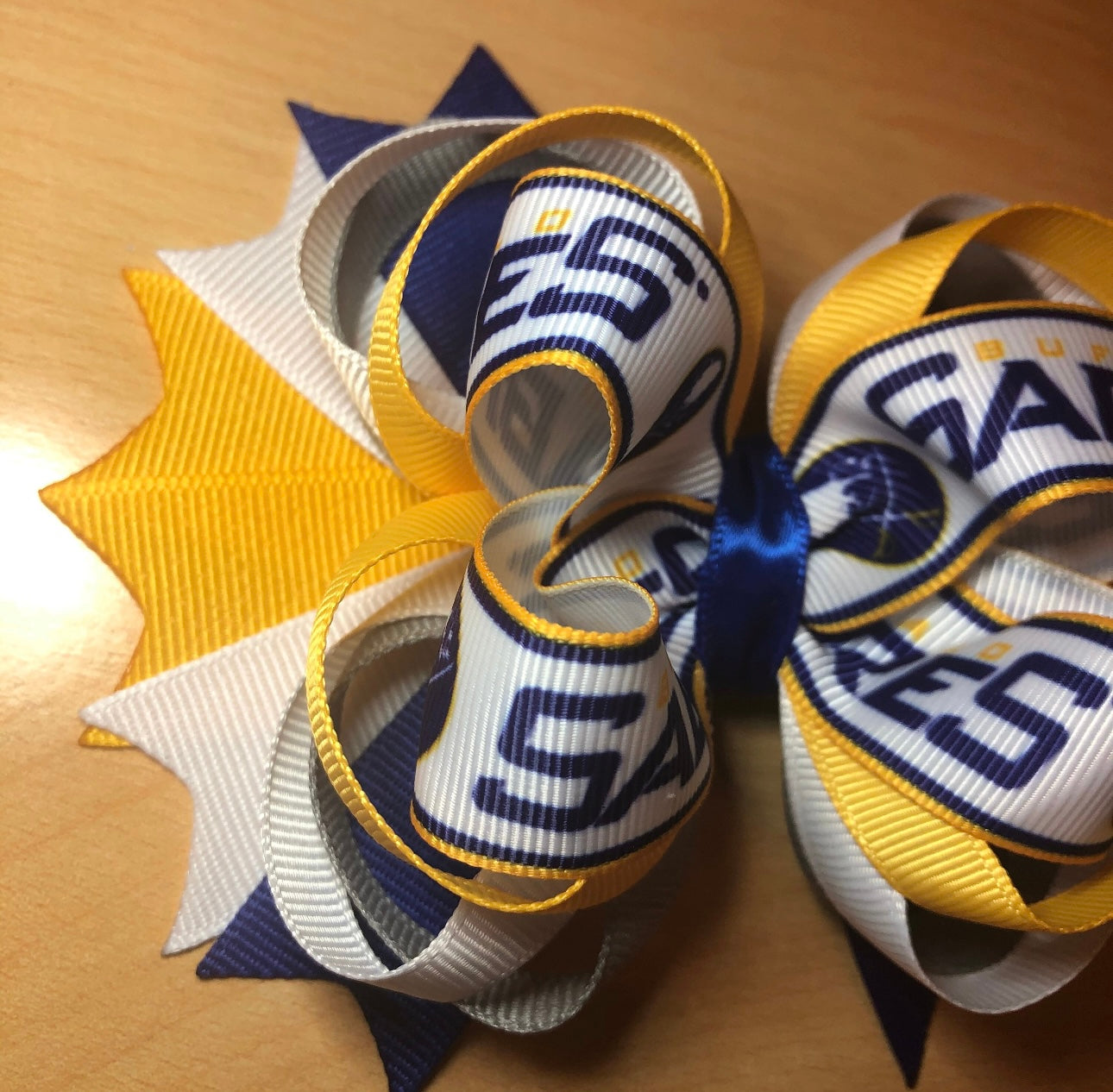 Buffalo Sabres Hockey Inspired Hair Bow