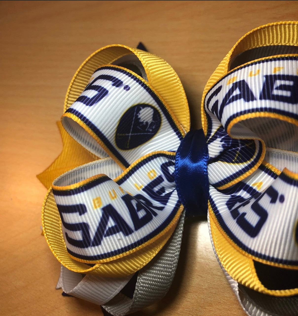 Buffalo Sabres Hockey Inspired Hair Bow