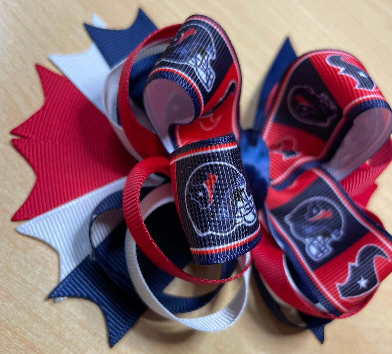 Houston Texans Football Inspired Hair Bow