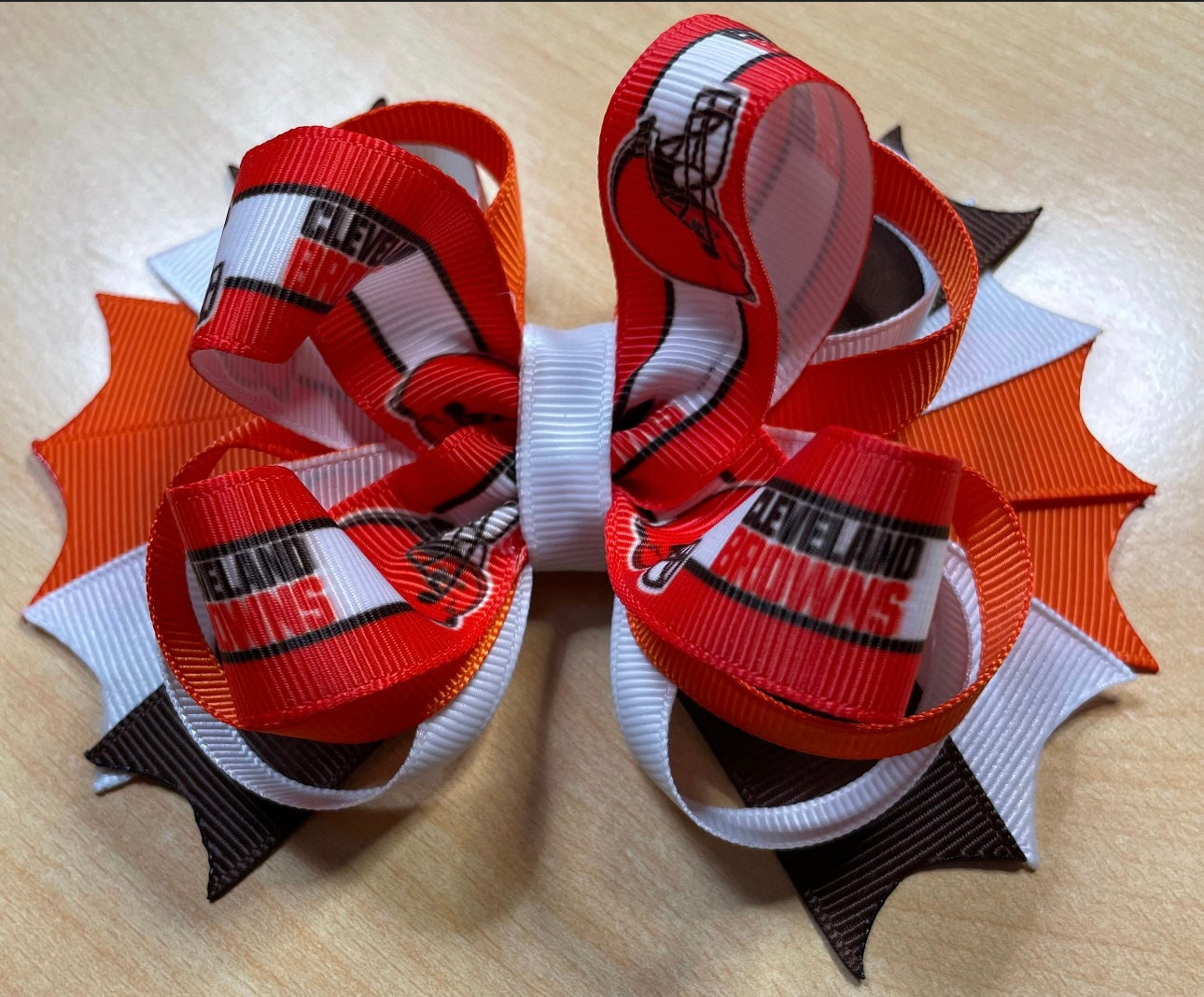 Cleveland Browns Football Inspired Hair Bow