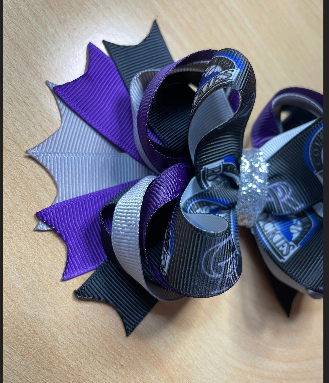 Colorado Rockies Baseball Inspired Hair Bow