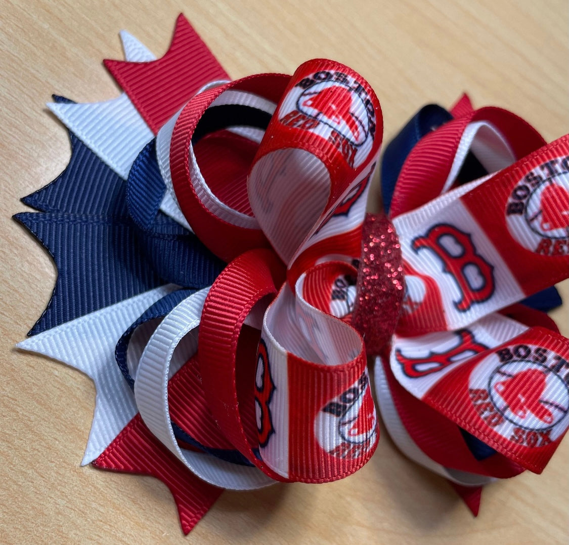 Boston Red Sox BaseBall Inspired Hair Bow