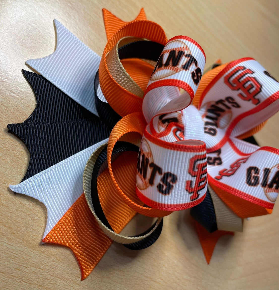 San Francisco Giants Baseball Inspired Hair Bow