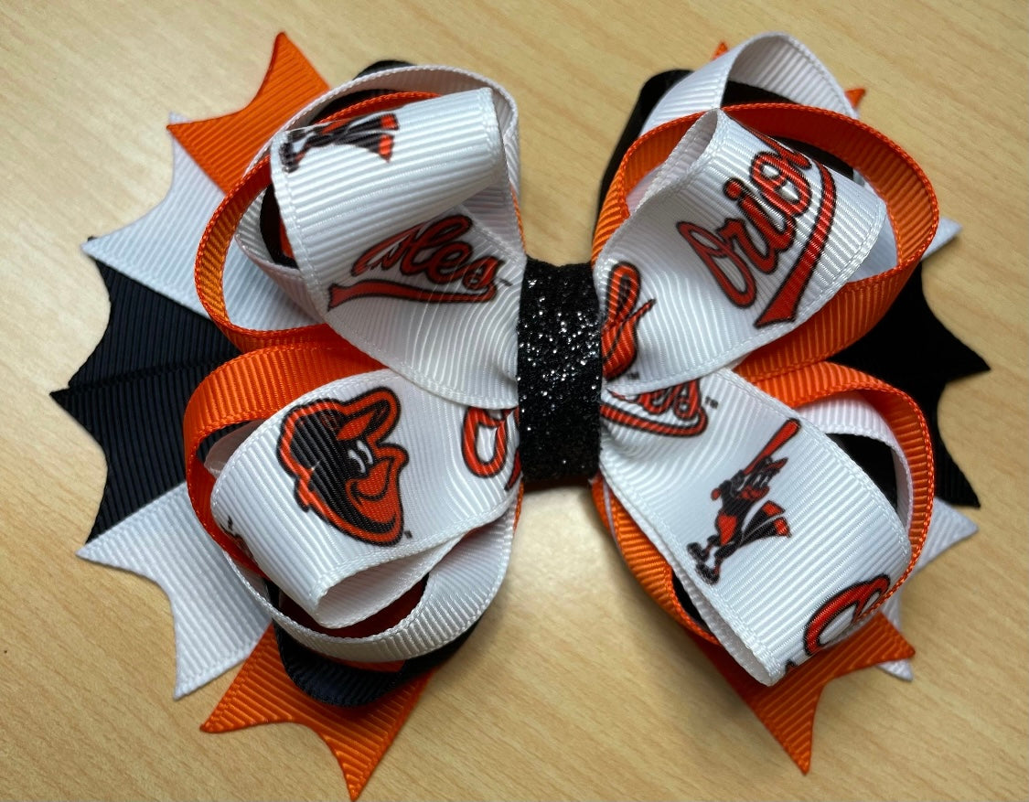 Baltimore Orioles Baseball Hair Bow