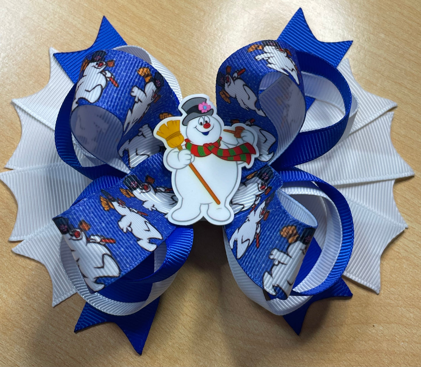 Frosty the Snowman Inspired Hair Bow