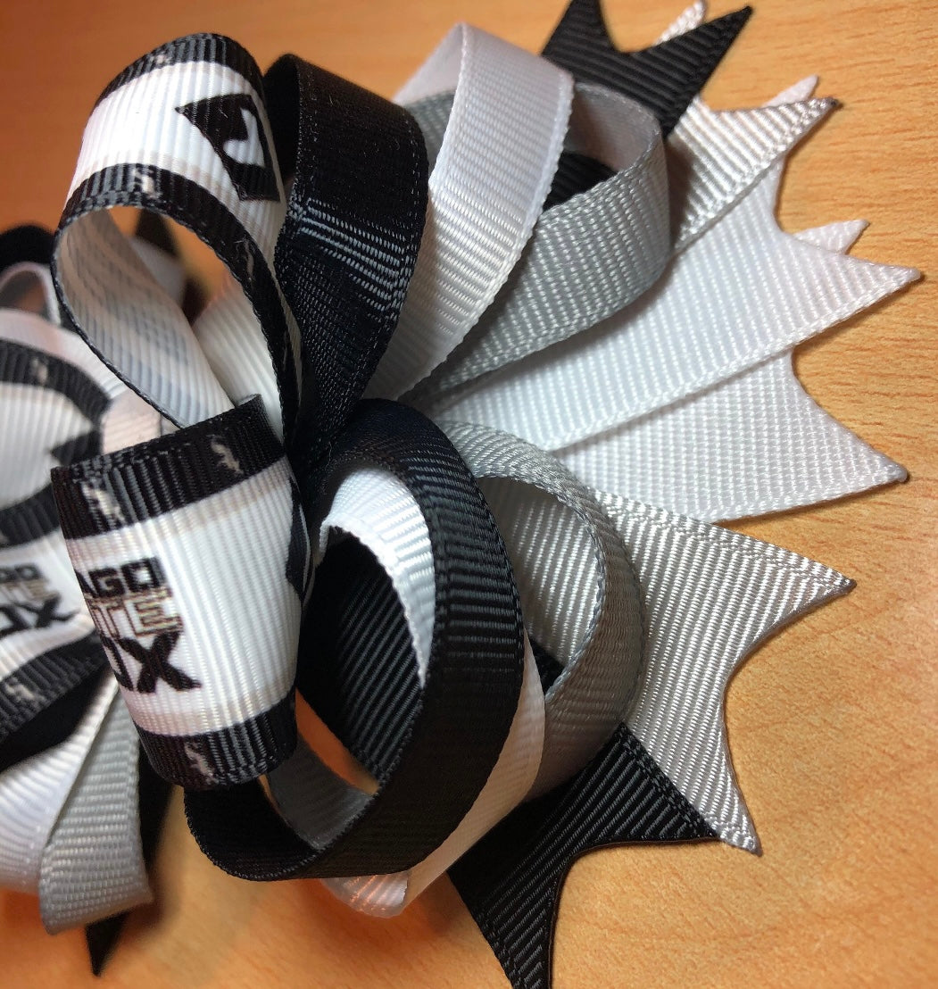 Chicago White Sox Baseball Inspired Hair Bows