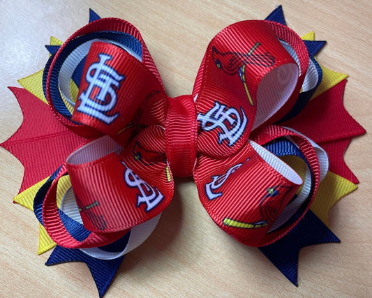 St. Louis Cardinals Baseball Inspired Hair Bow