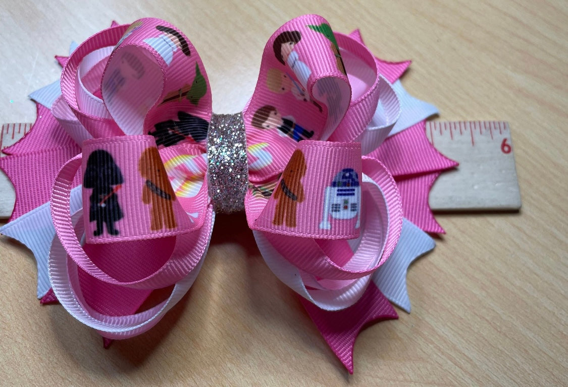 Star Wars Pretty in Pink Hair Bow