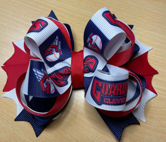 Cleveland Guardians Baseball Inspired Hair Bow