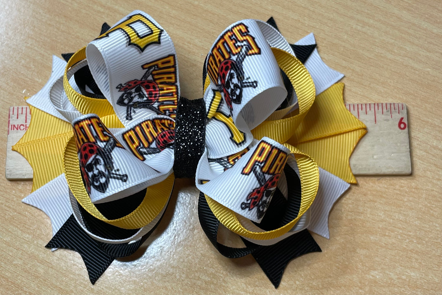 Pittsburgh Pirates Baseball Inspired Hair Bow