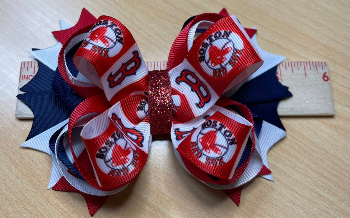 Boston Red Sox BaseBall Inspired Hair Bow