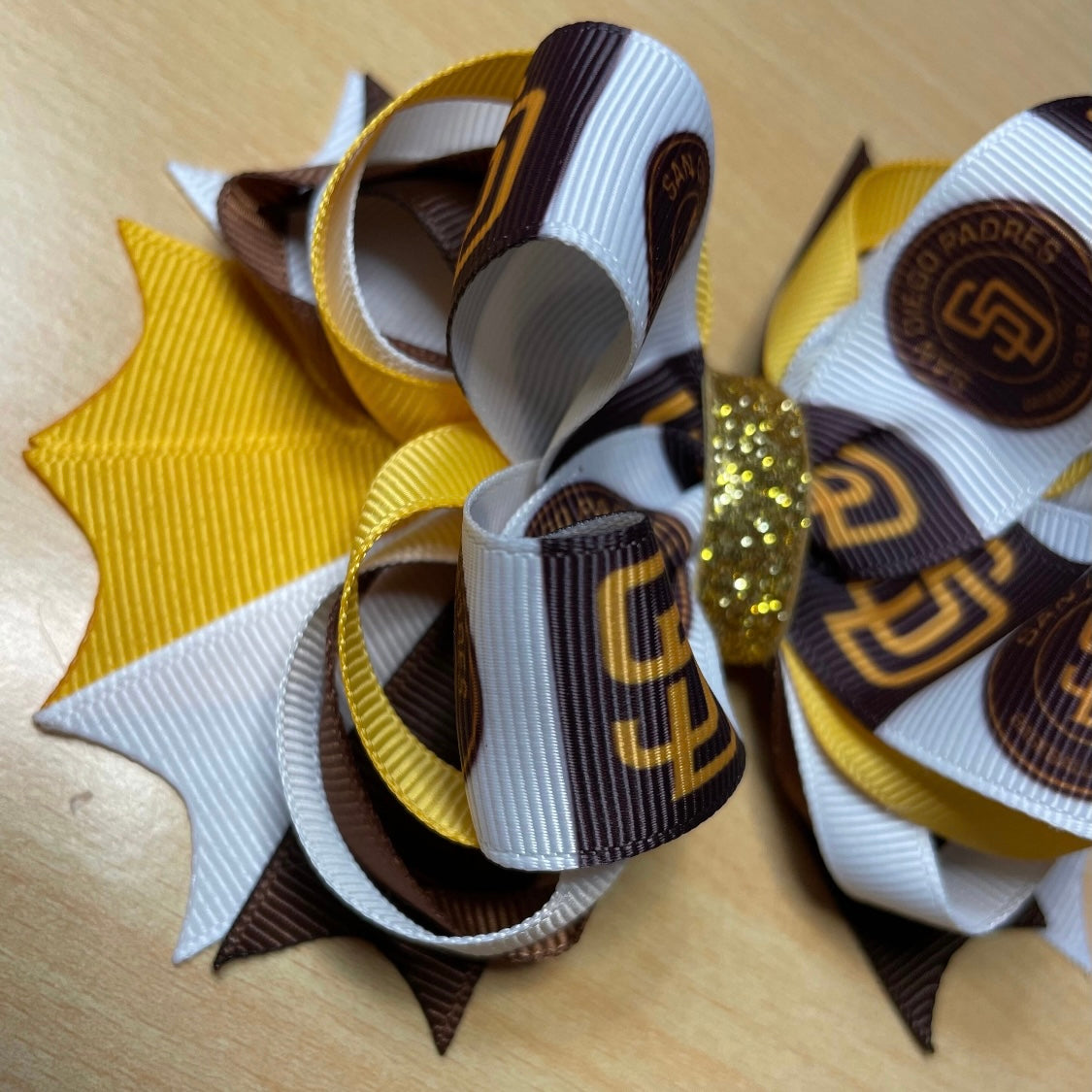 San Diego Padres Baseball Inspired Hair Bow