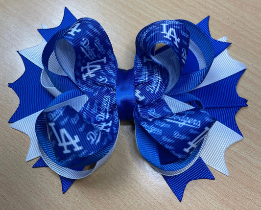 Los Angeles Dodgers Baseball Inspired Hair Bow