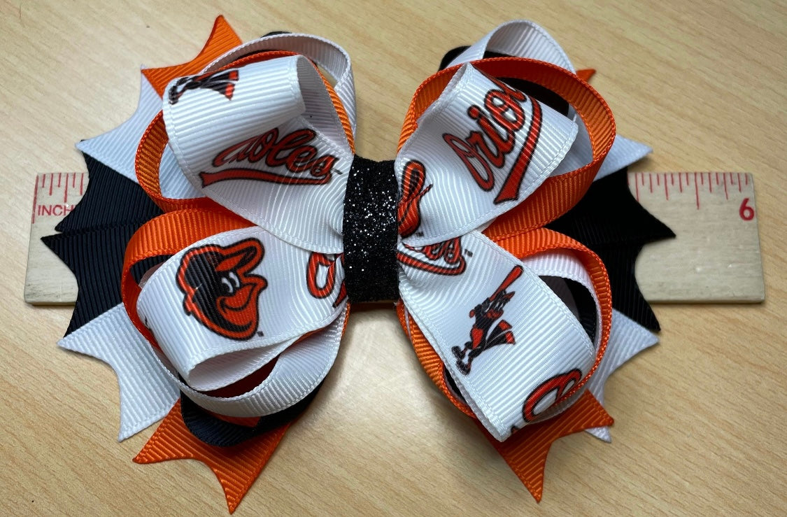 Baltimore Orioles Baseball Hair Bow