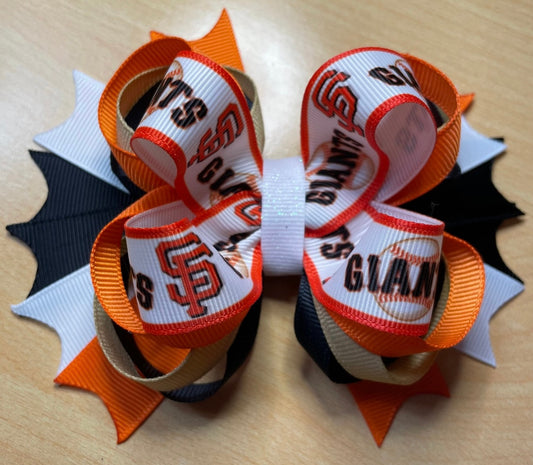 San Francisco Giants Baseball Inspired Hair Bow