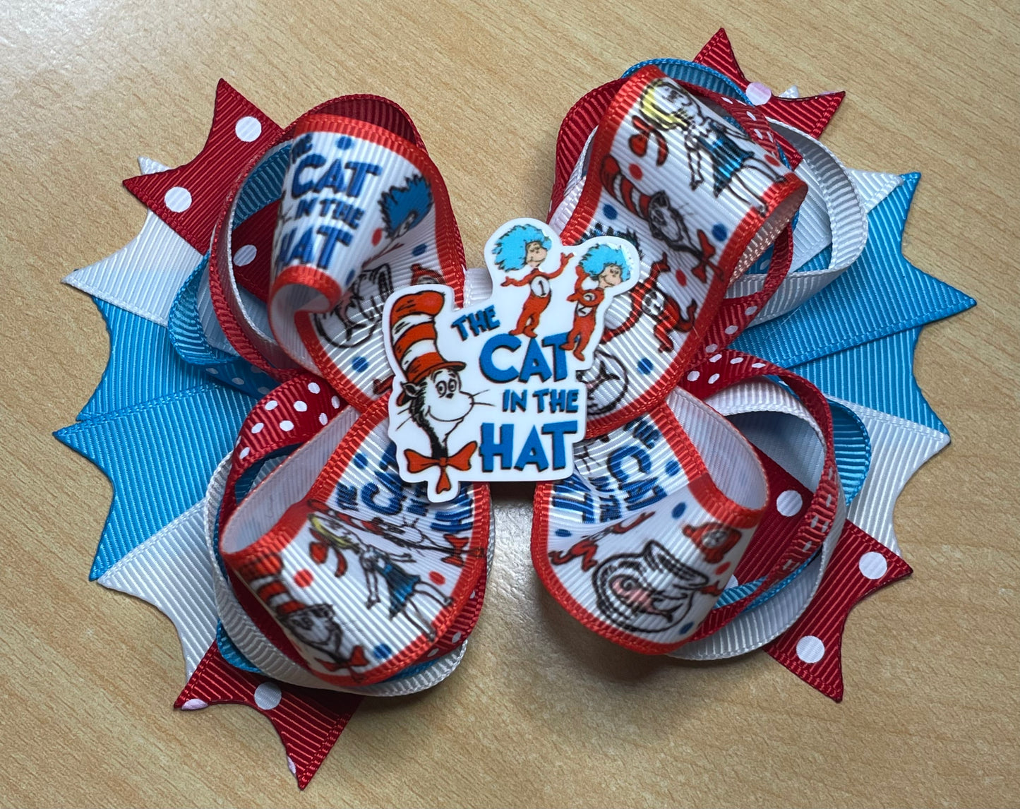 Dr. Seuss Cat in the Hat Inspired Hair Bow