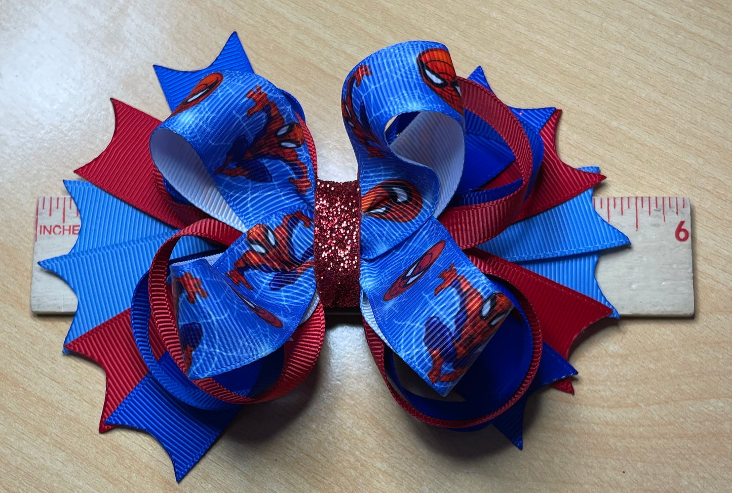 Spider-Man Inspired Hair Bow