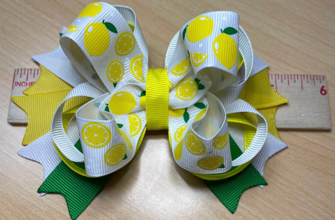 Lemon Inspired Hair Bow