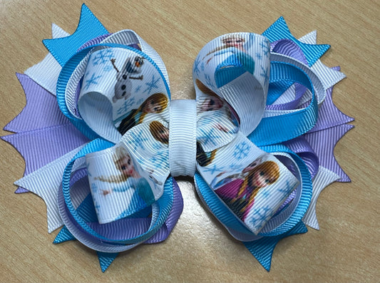 Frozen Anna, Elsa, Olaf Inspired Hair Bow