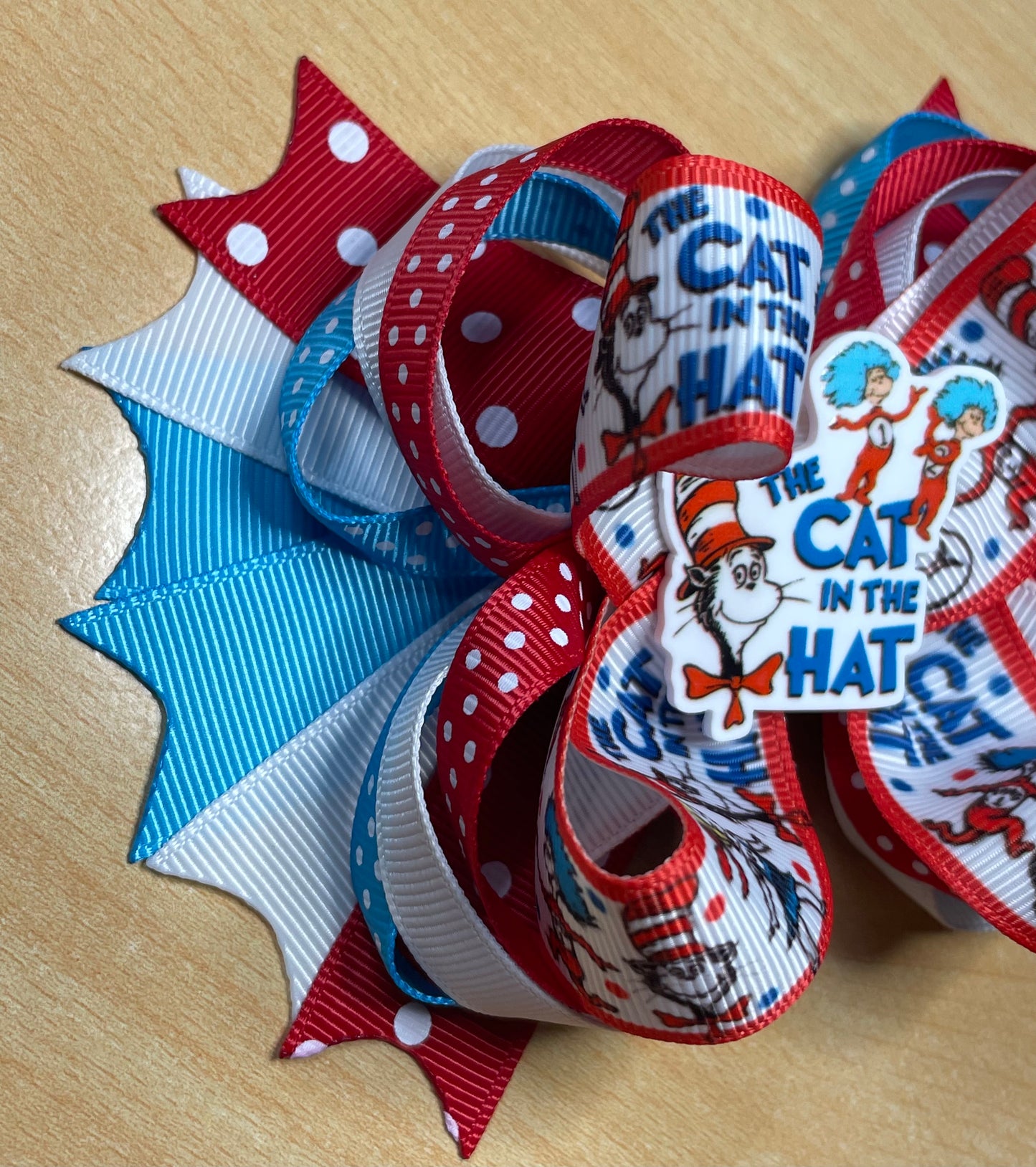 Dr. Seuss Cat in the Hat Inspired Hair Bow