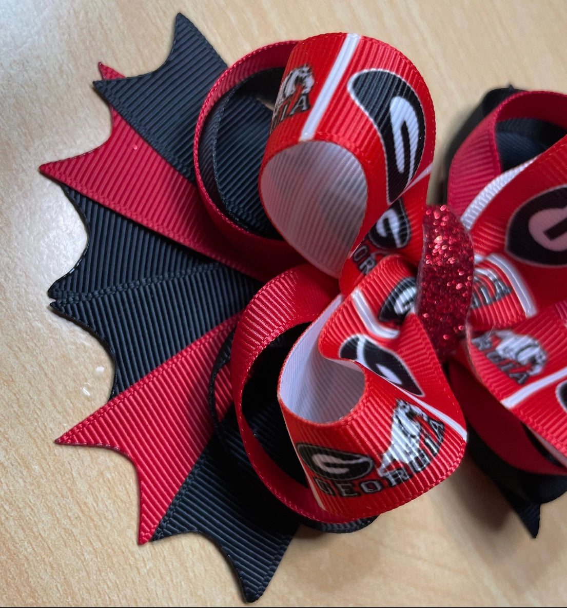 Georgia Bulldogs Inspired Hair Bow