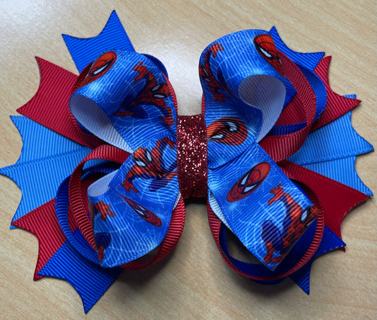 Spider-Man Inspired Hair Bow